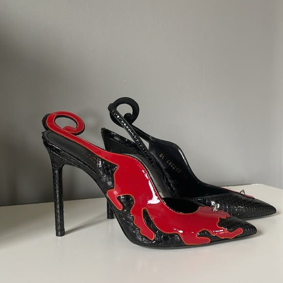 SAINT LAURENT ANJA PANTHER PUMPS - Picture 3 of 9